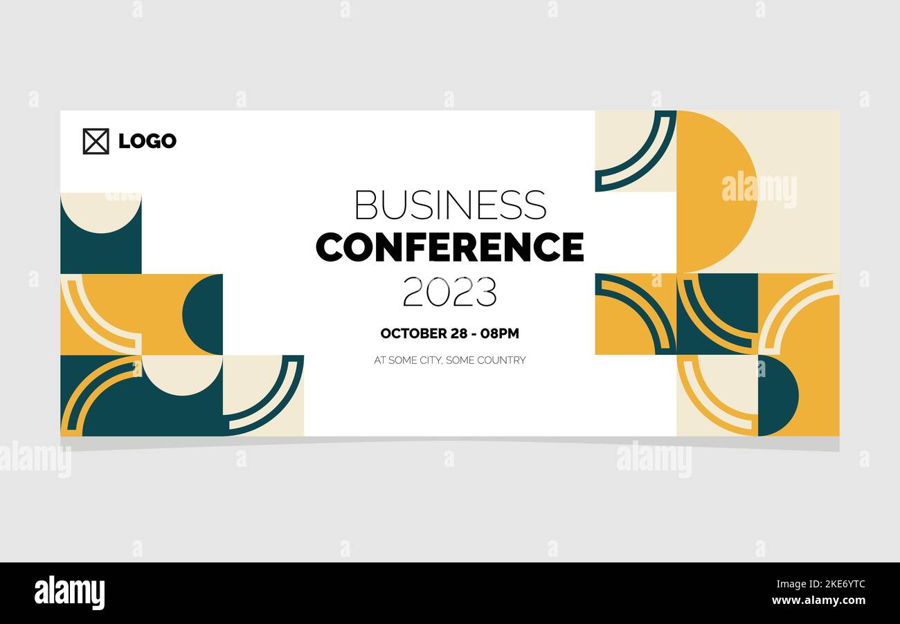 Business Conference 2023 Geometric Banner Design Stock Vector Image
