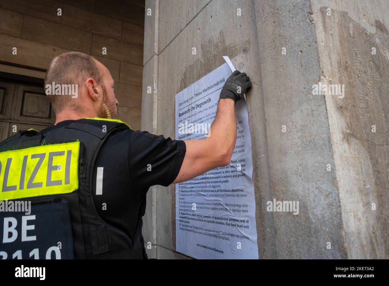 Berlin, Germany - October 17 2022: Scientist rebellion group protest outside Finance Minister Stock Photo
