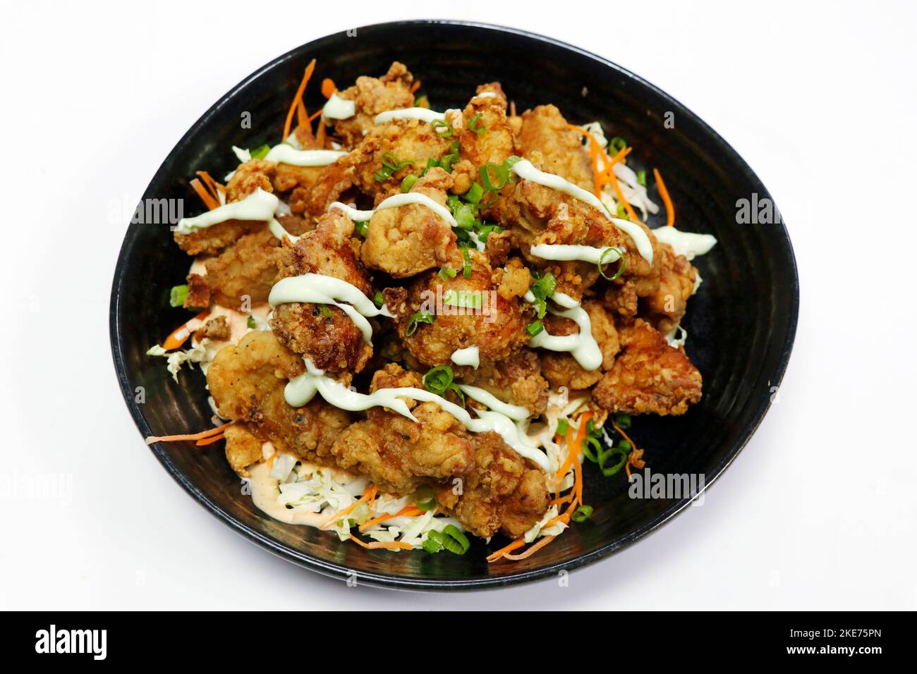 crispy fried chicken bites with white background Stock Photo Alamy