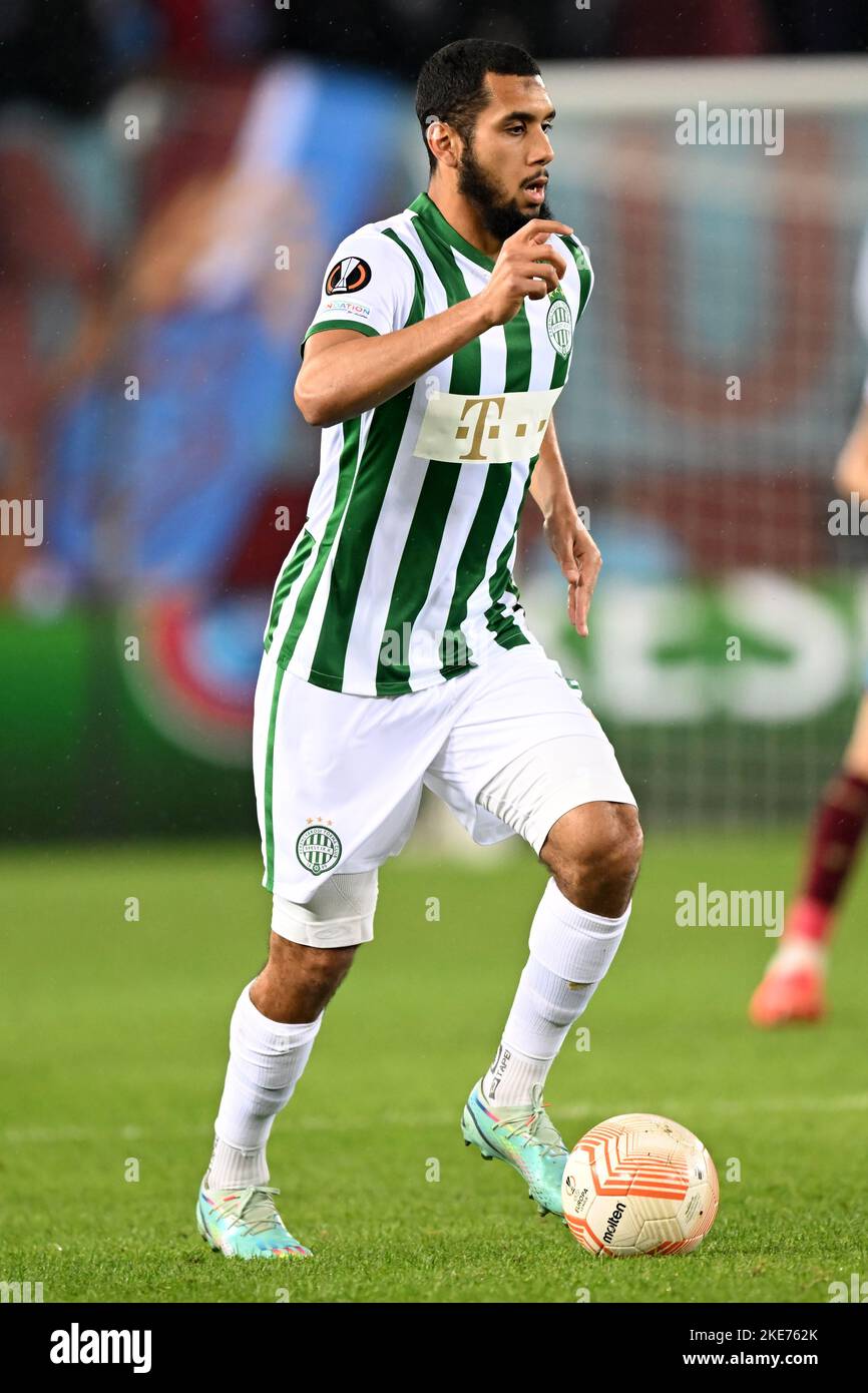 TRABZON - Samy Mmaee of Ferencvaros TC during the UEFA Europa League Group  H match between Trabzonspor AS and Ferencvaros at Senol Gunes Stadium on  November 3, 2022 in Trabzon, Turkey. ANP