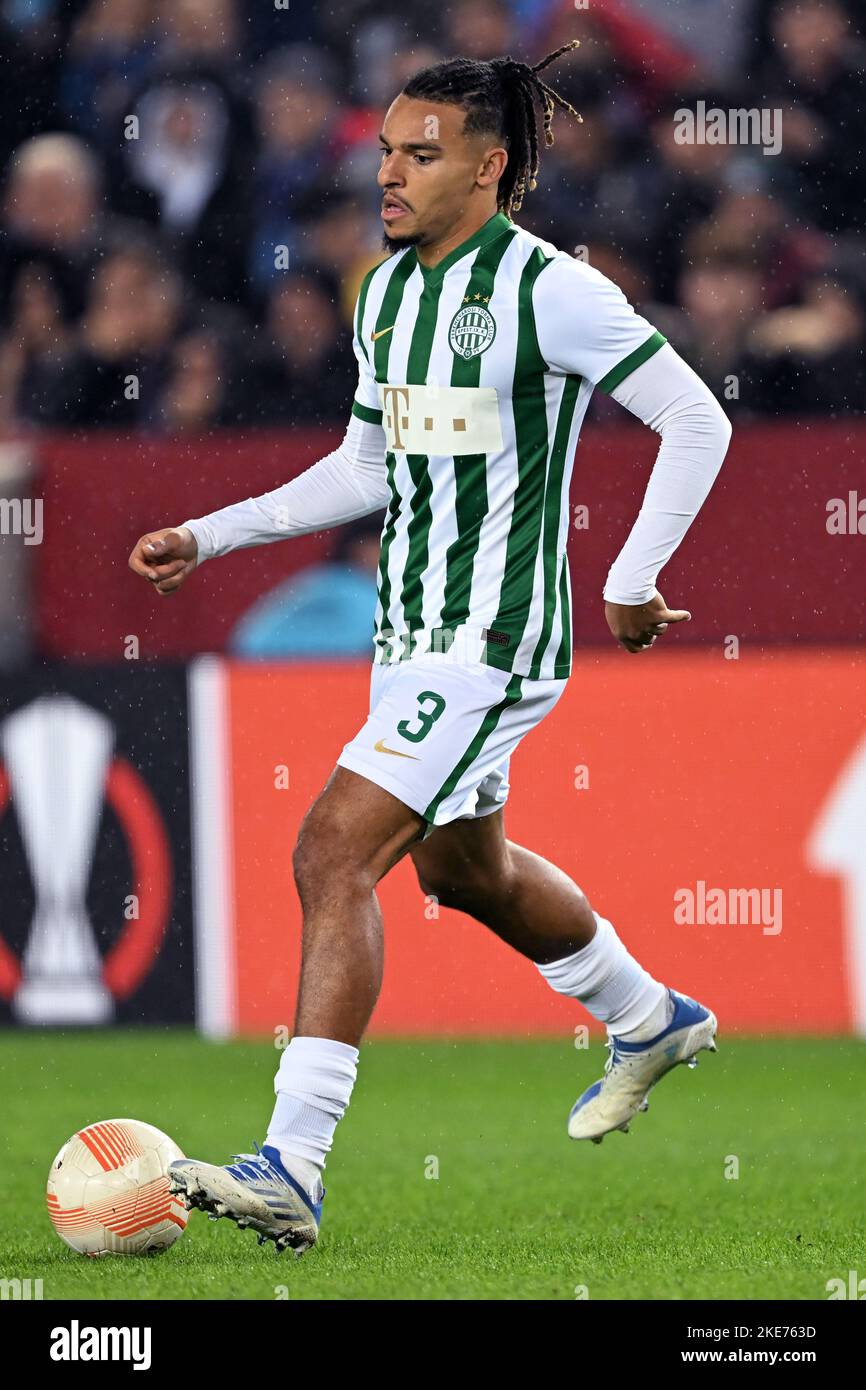 TRABZON - Samy Mmaee of Ferencvaros TC during the UEFA Europa League Group  H match between Trabzonspor AS and Ferencvaros at Senol Gunes Stadium on  November 3, 2022 in Trabzon, Turkey. ANP