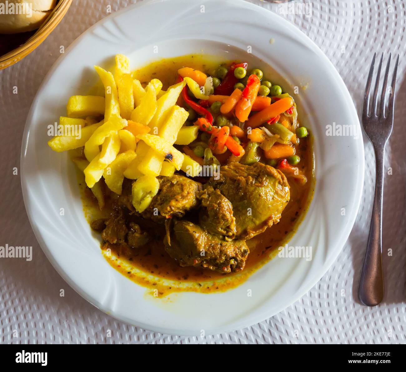 Braised pork cheeks with gravy Stock Photo Alamy