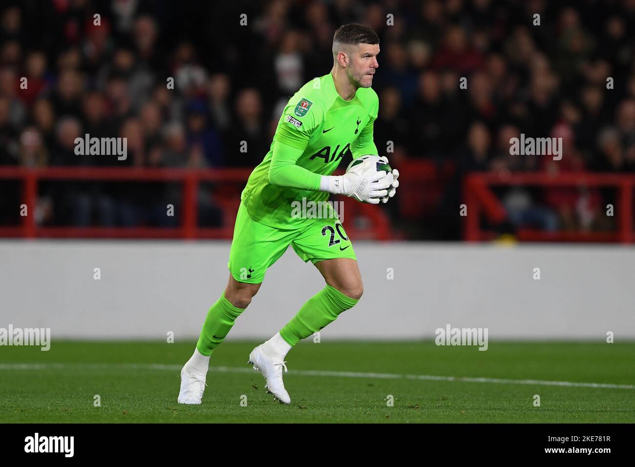 Fraser Forster of Tottenham Hotspur during the Carabao Cup Third Round match between Nottingham Forest and Tottenham Hotspur at the City Ground, Nottingham on Wednesday 9th November 2022. (Credit: Jon Hobley | MI News) Credit: MI News & Sport /Alamy Live News Stock Photo