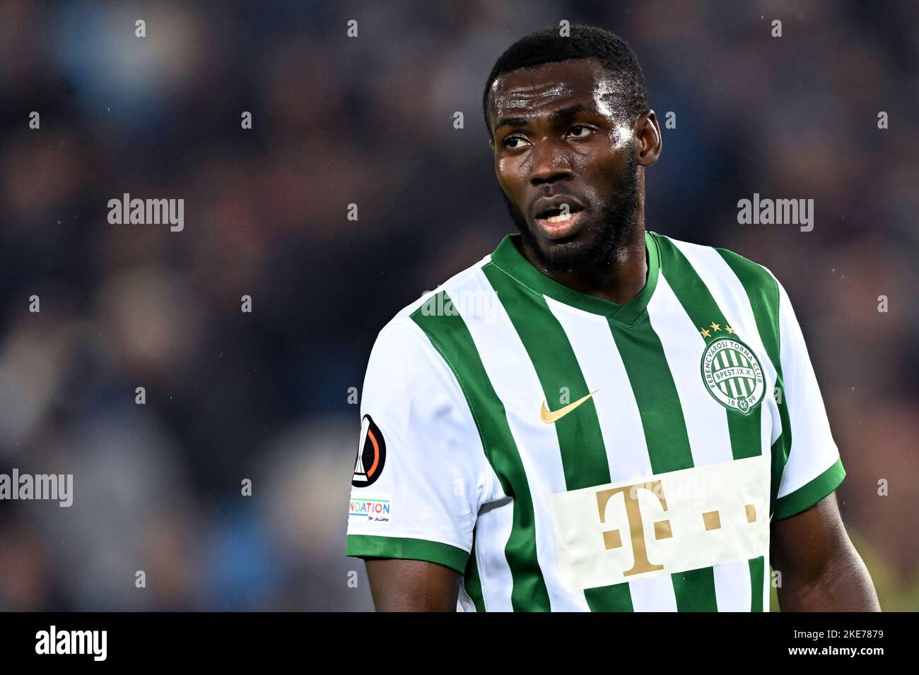 Anderson Esiti of Ferencvarosi TC prior to the UEFA Europa League