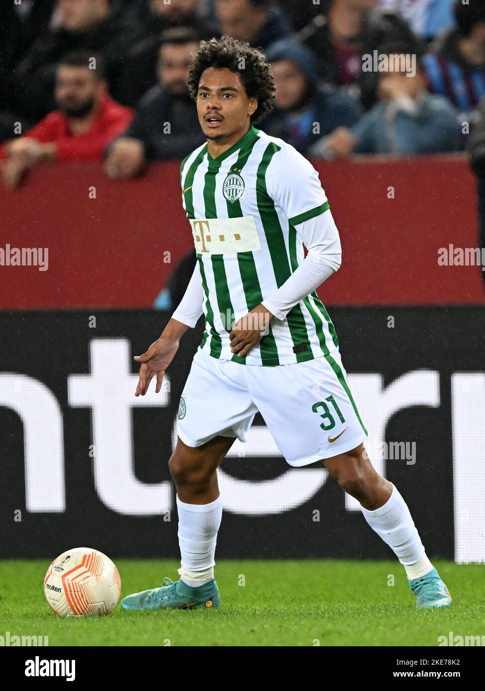 Anderson Esiti of Ferencvarosi TC, Mats Knoester of Ferencvarosi TC,  News Photo - Getty Images