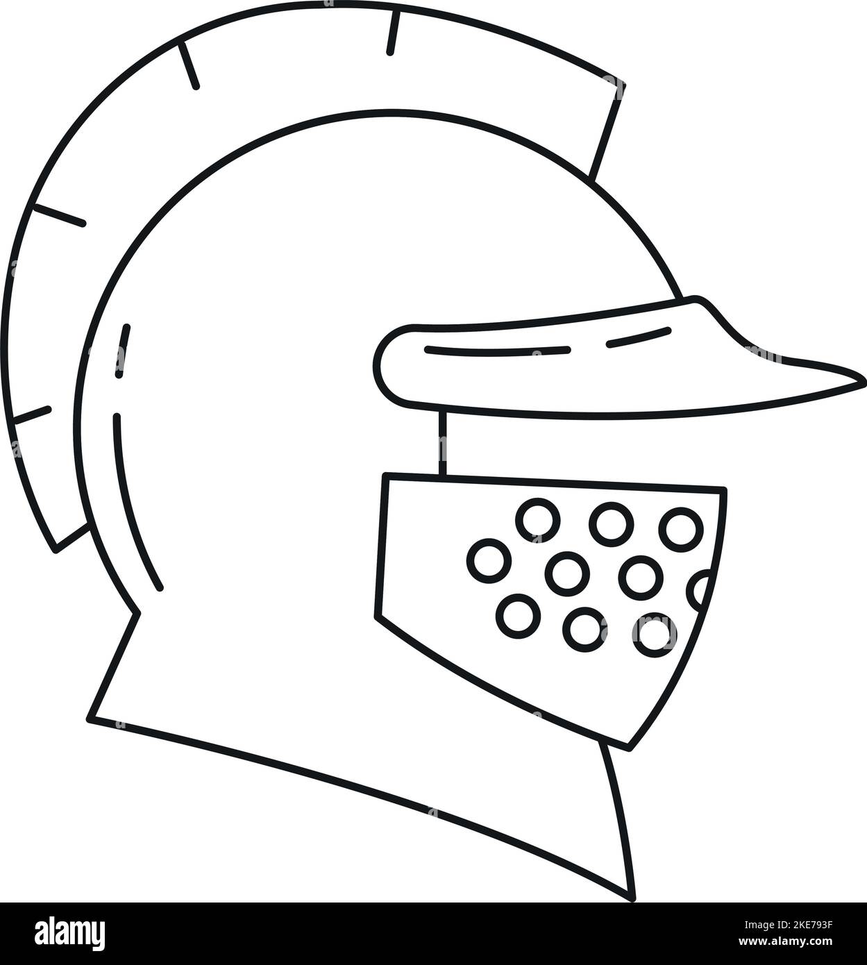 Isolated helmet medieval weapon icon Vector Stock Vector Image &amp; Art ...