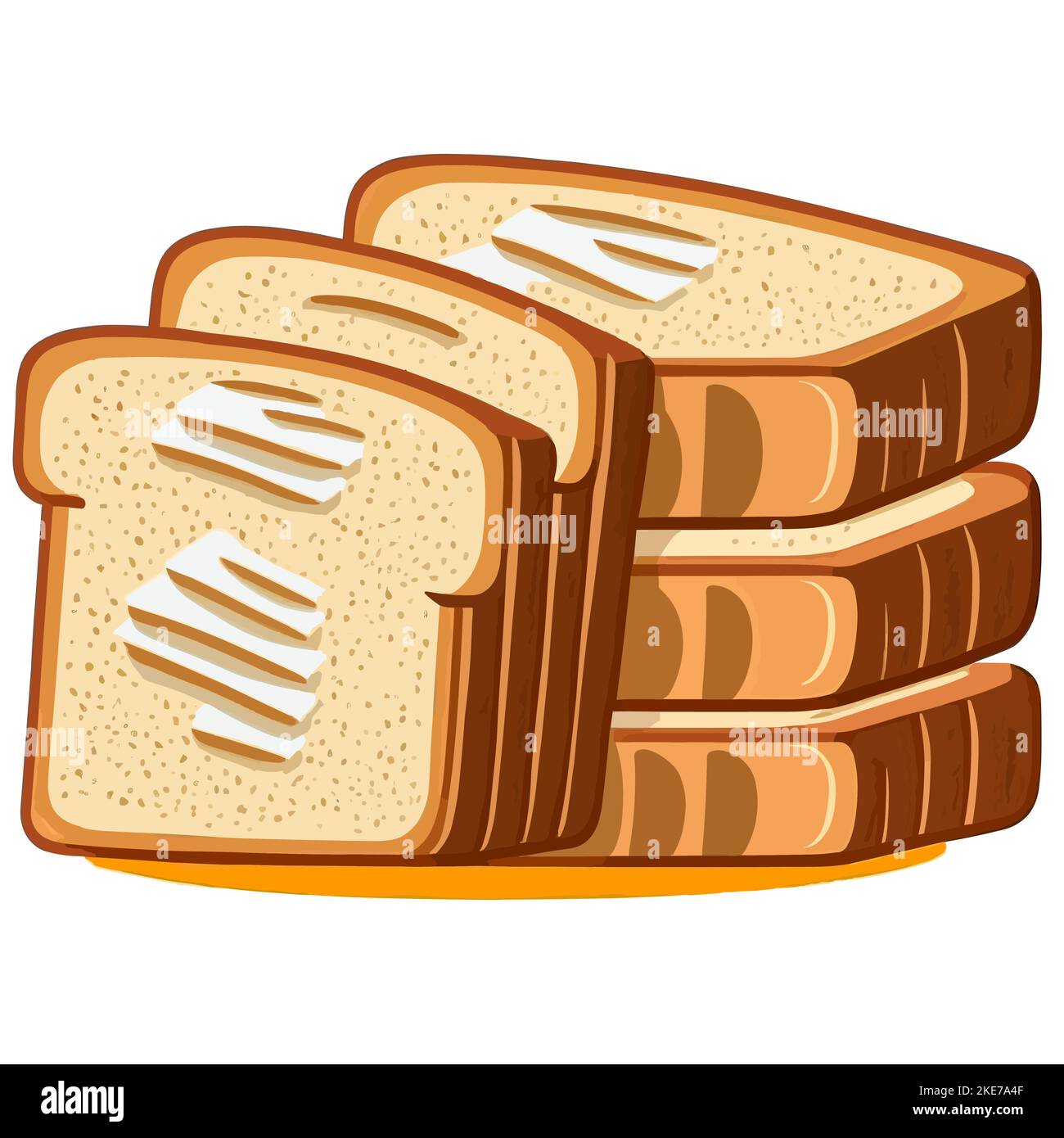 A sliced bread isolated on white background Stock Vector Image & Art ...