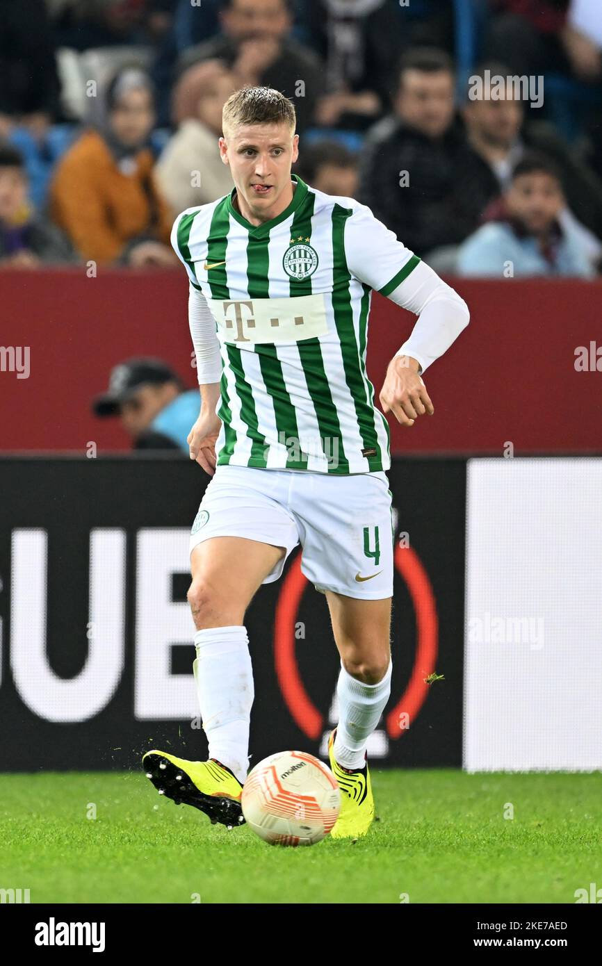 TRABZON Mats Knoester of Ferencvaros TC during the UEFA Europa League Group  H match between