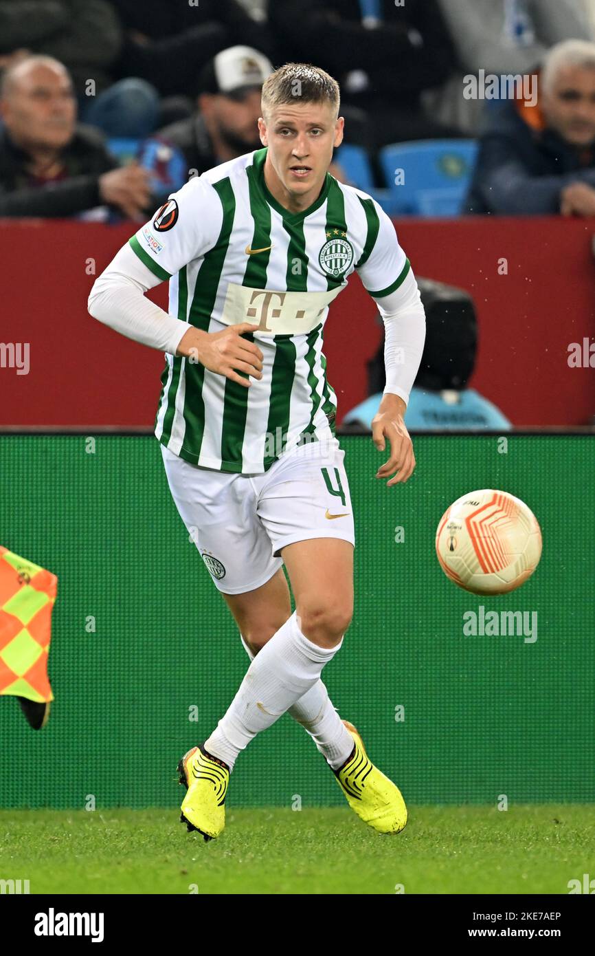 TRABZON Mats Knoester of Ferencvaros TC during the UEFA Europa League Group  H match between