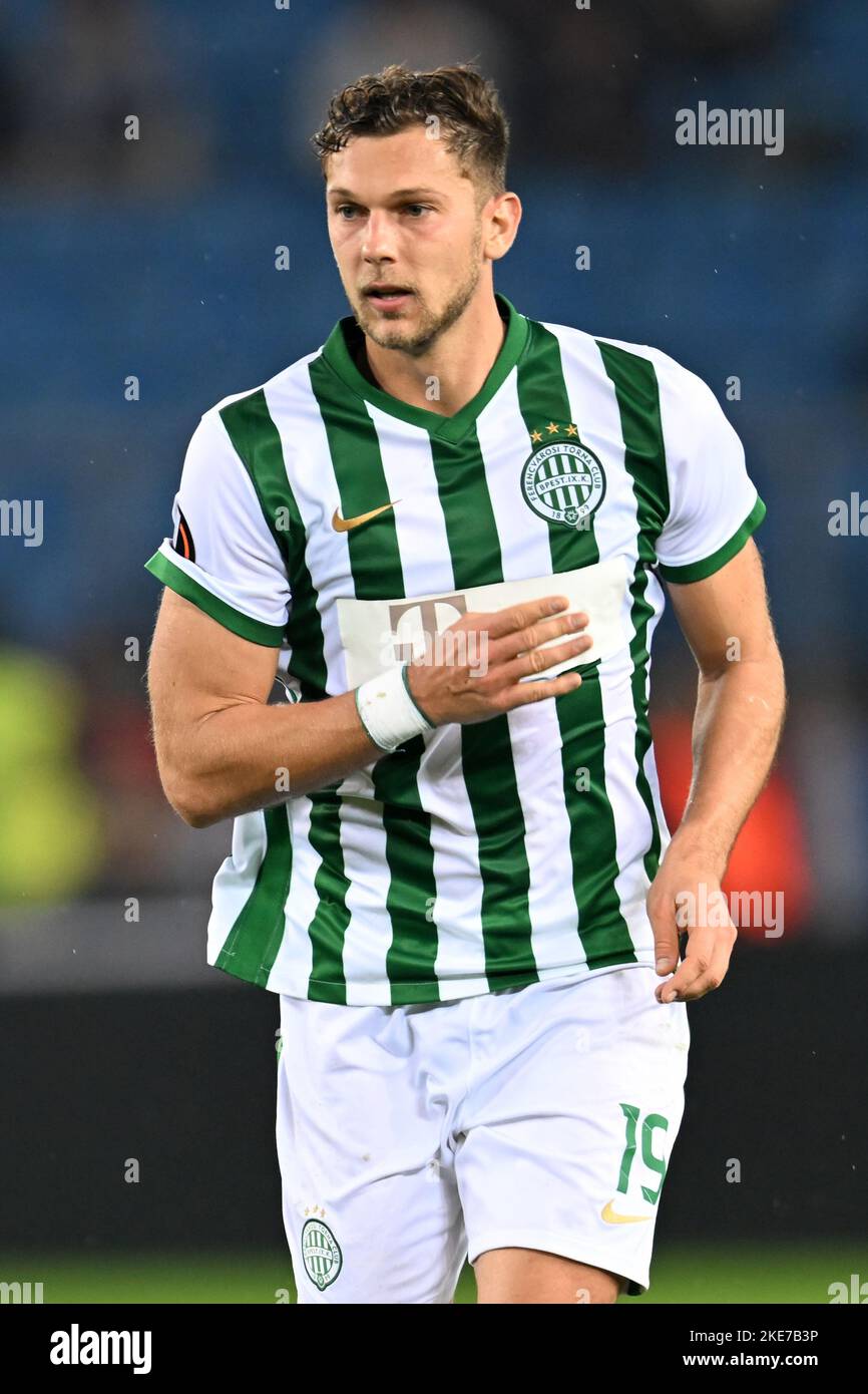 TRABZON Mats Knoester of Ferencvaros TC during the UEFA Europa League Group  H match between