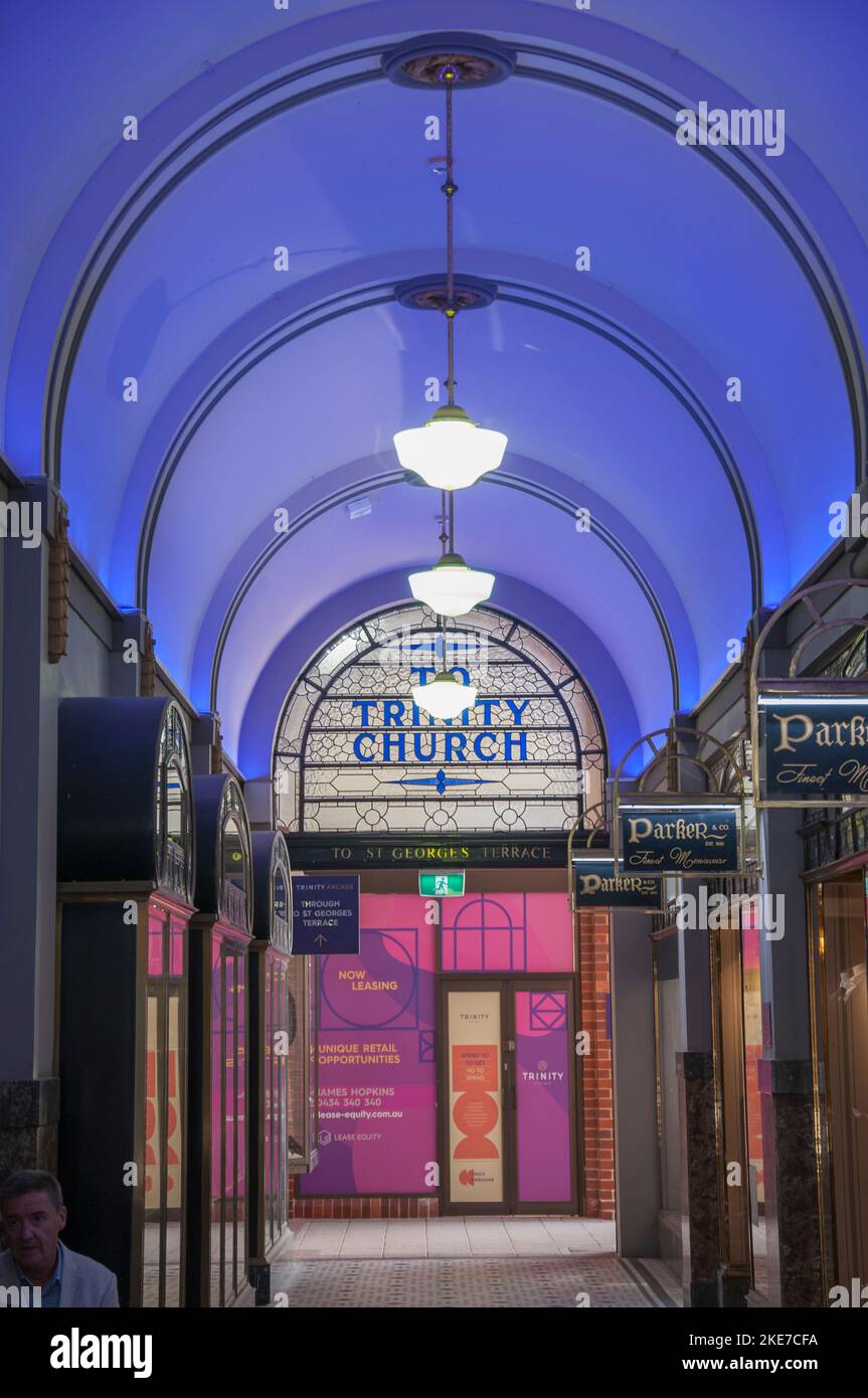 Trinity Arcade on Hay Street Mall, in the Perth CBD, Western Australia Stock Photo