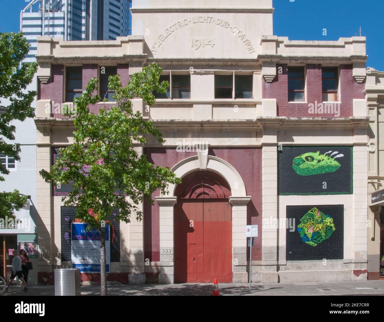 No. 2 Electric Light Sub Station (1914), Murray Street, Perth, Western Australia Stock Photo
