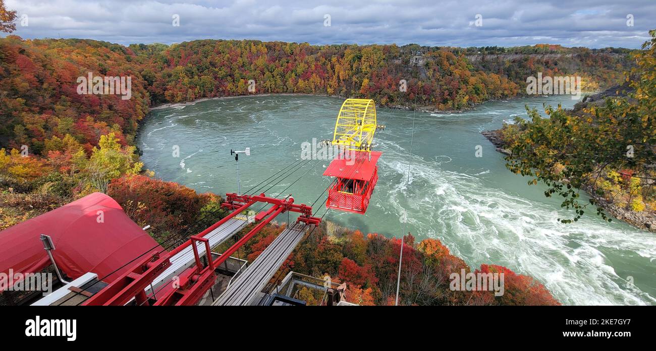 The Whirlpool Aero Car, Tourist attraction in Niagara Falls, Canada Stock Photo