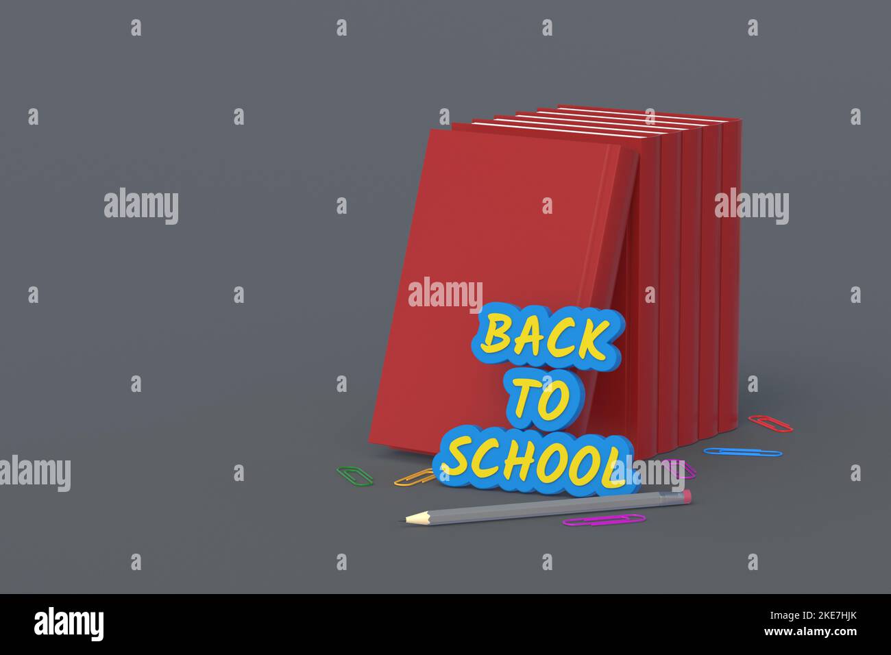 Word back to school near stationery accessories and books. Education ...