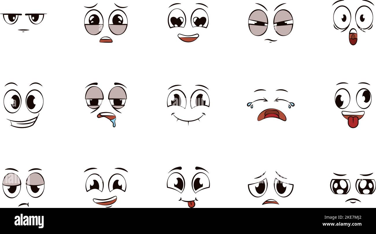 Set of different face expression avatars Vector Stock Vector Image ...