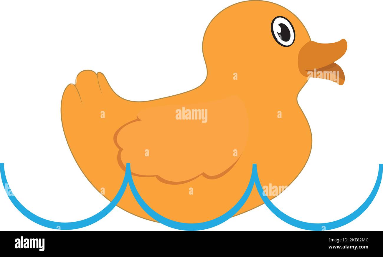 An orange duck isolated on white background Stock Vector Image & Art