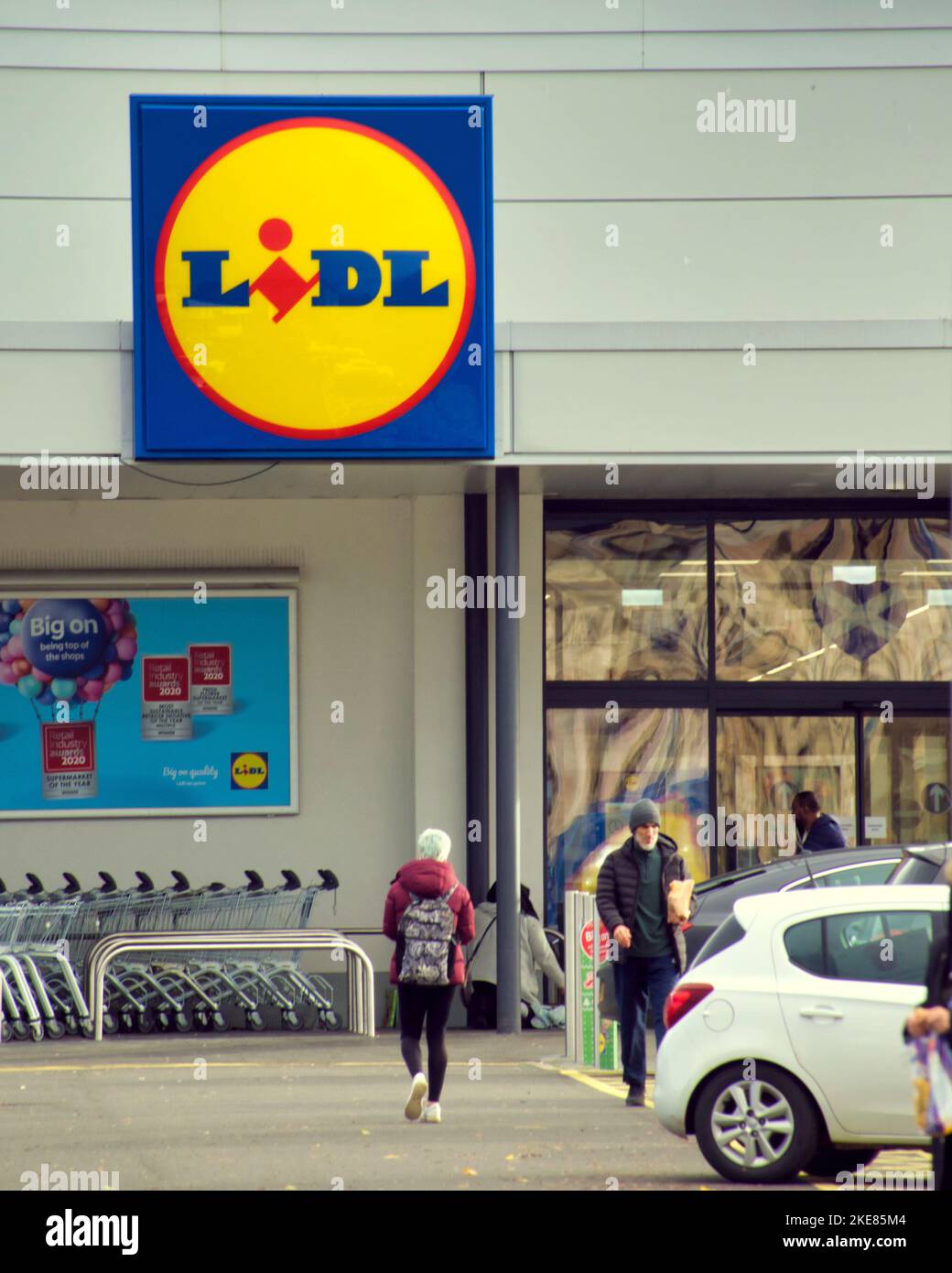 Lidl supermarket sign Stock Photo Alamy