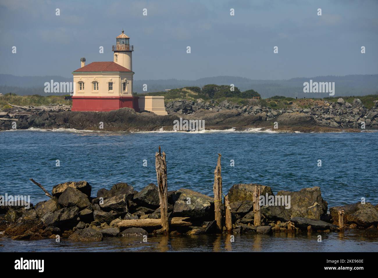 Coquille River Lighthouse is located near Bandon, Oregon and was formerly known as Bandon