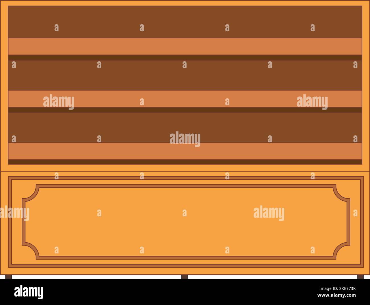 Isolated wood shelf cartoon illustration Stock Vector Image & Art - Alamy