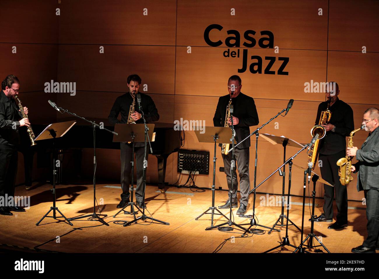 Rome, Italy. 10th Nov, 2022. Mac Saxophone Quartet featuring Rosario Giuliani at the Casa Del Jazz in Rome. (Photo by Daniela Franceschelli/Pacific Press) Credit: Pacific Press Media Production Corp./Alamy Live News Stock Photo