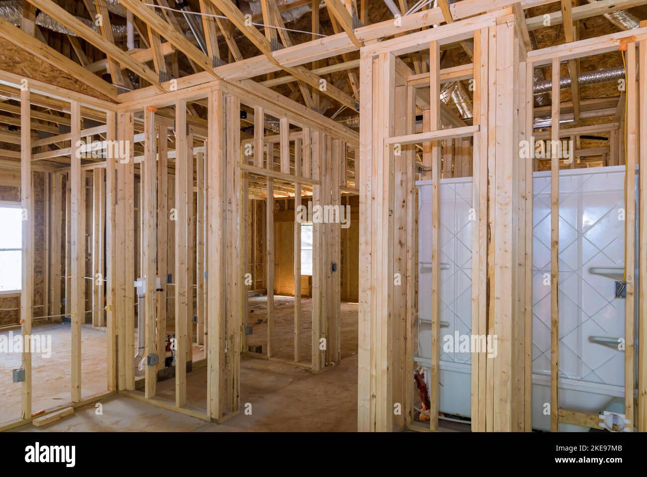 Currently new building is under construction there an acrylic bathtub