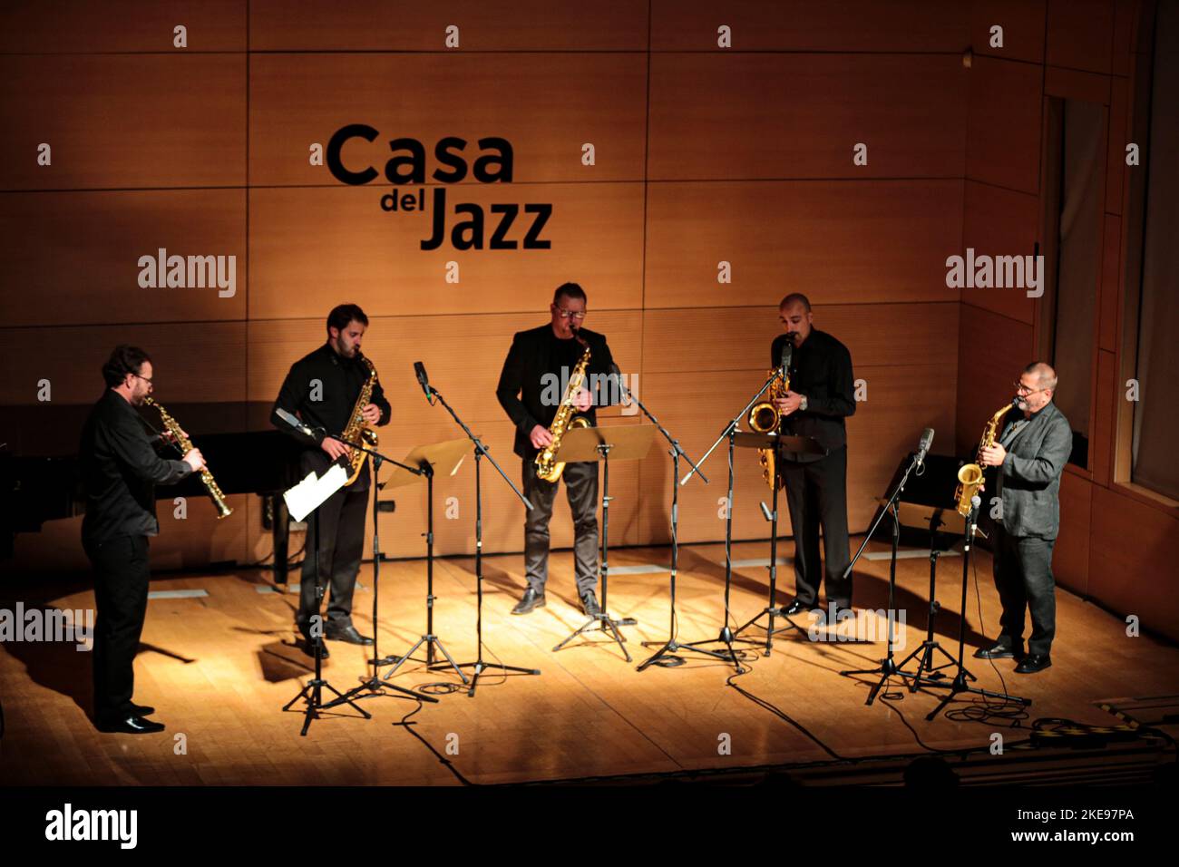 Rome, Lazio, Italy. 10th Nov, 2022. Mac Saxophone Quartet featuring Rosario Giuliani at the Casa Del Jazz in Rome. (Credit Image: © Daniela Franceschelli/Pacific Press via ZUMA Press Wire) Stock Photo