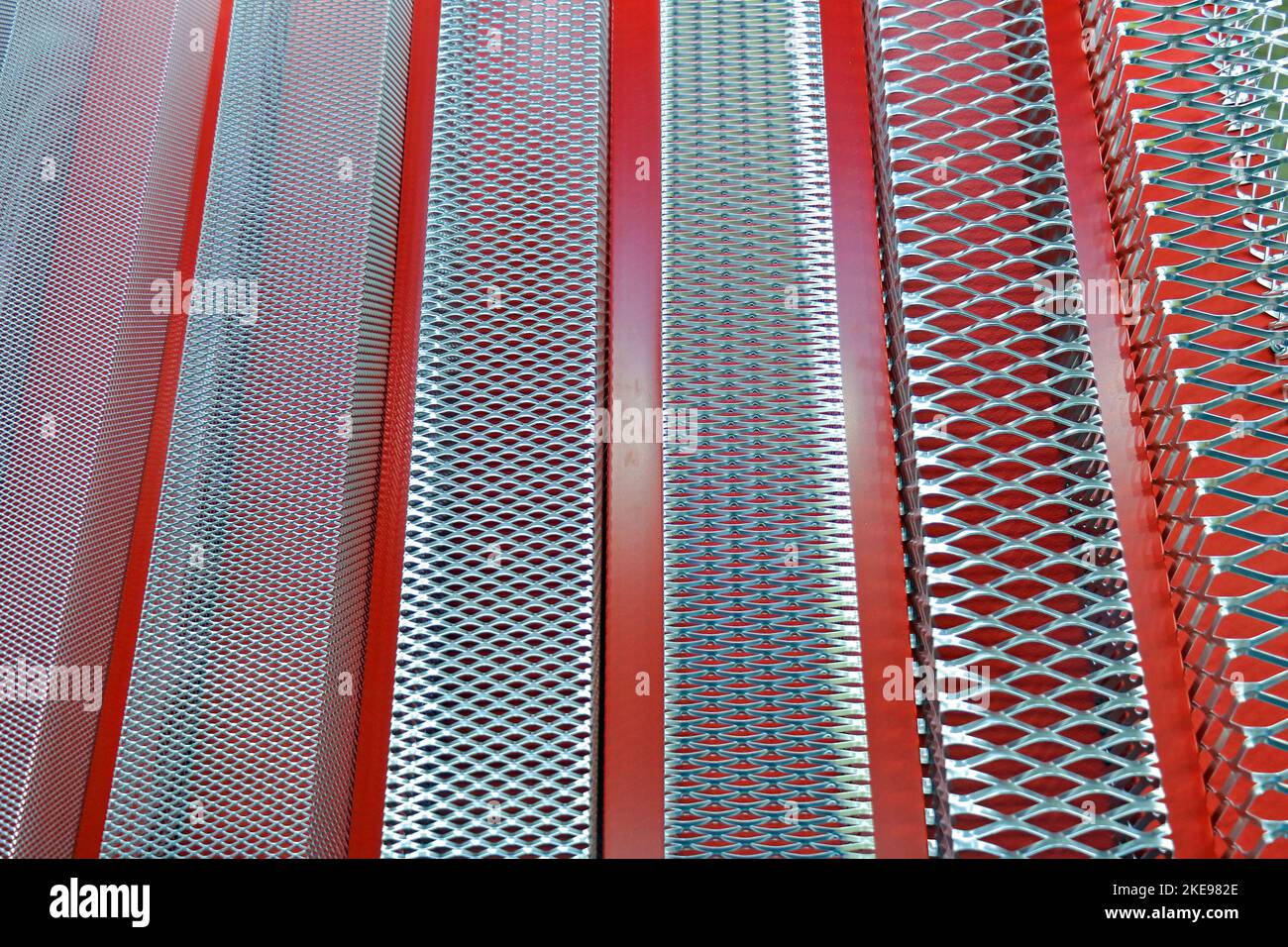 Metal wire gutter guard mesh samples on floor Stock Photo Alamy
