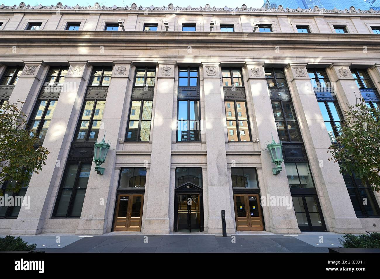 New York, USA. 10th Nov, 2022. Exterior of the North entrance to James