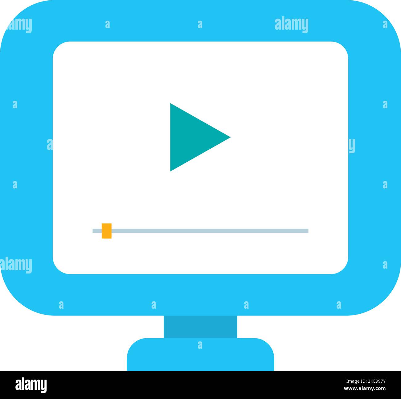 Video Player Computer computer with video player Stock Vector Image & Art - Alamy