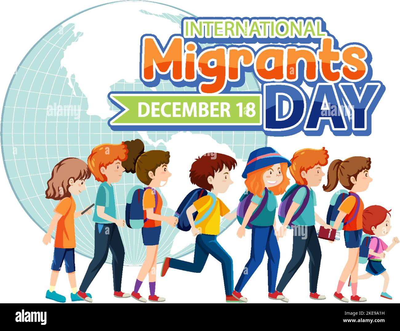 International Migrants Day Banner Design illustration Stock Vector ...