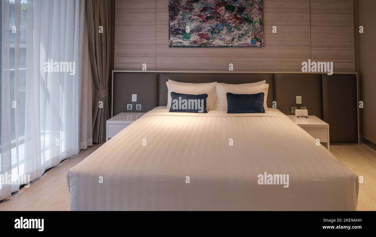 Luxury bedroom in a new build condo apartment in Phuket Thailand November 2022 Stock Photo Alamy
