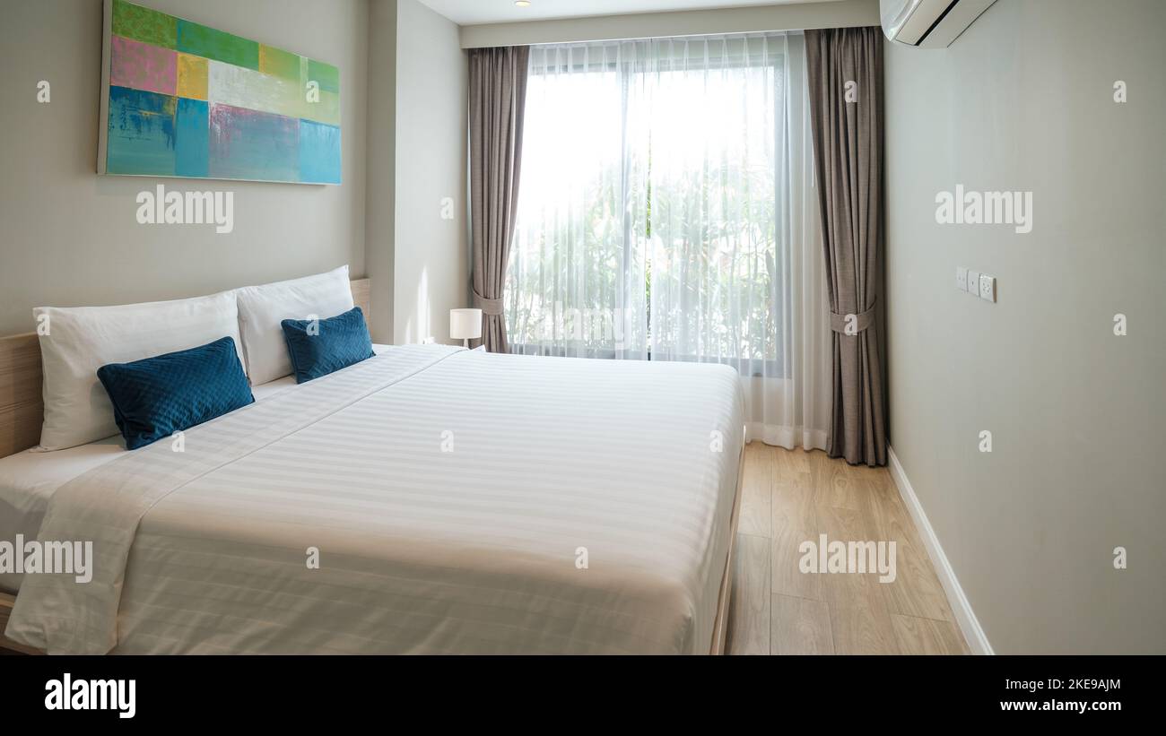 Luxury bedroom in a new build condo apartment in Phuket Thailand