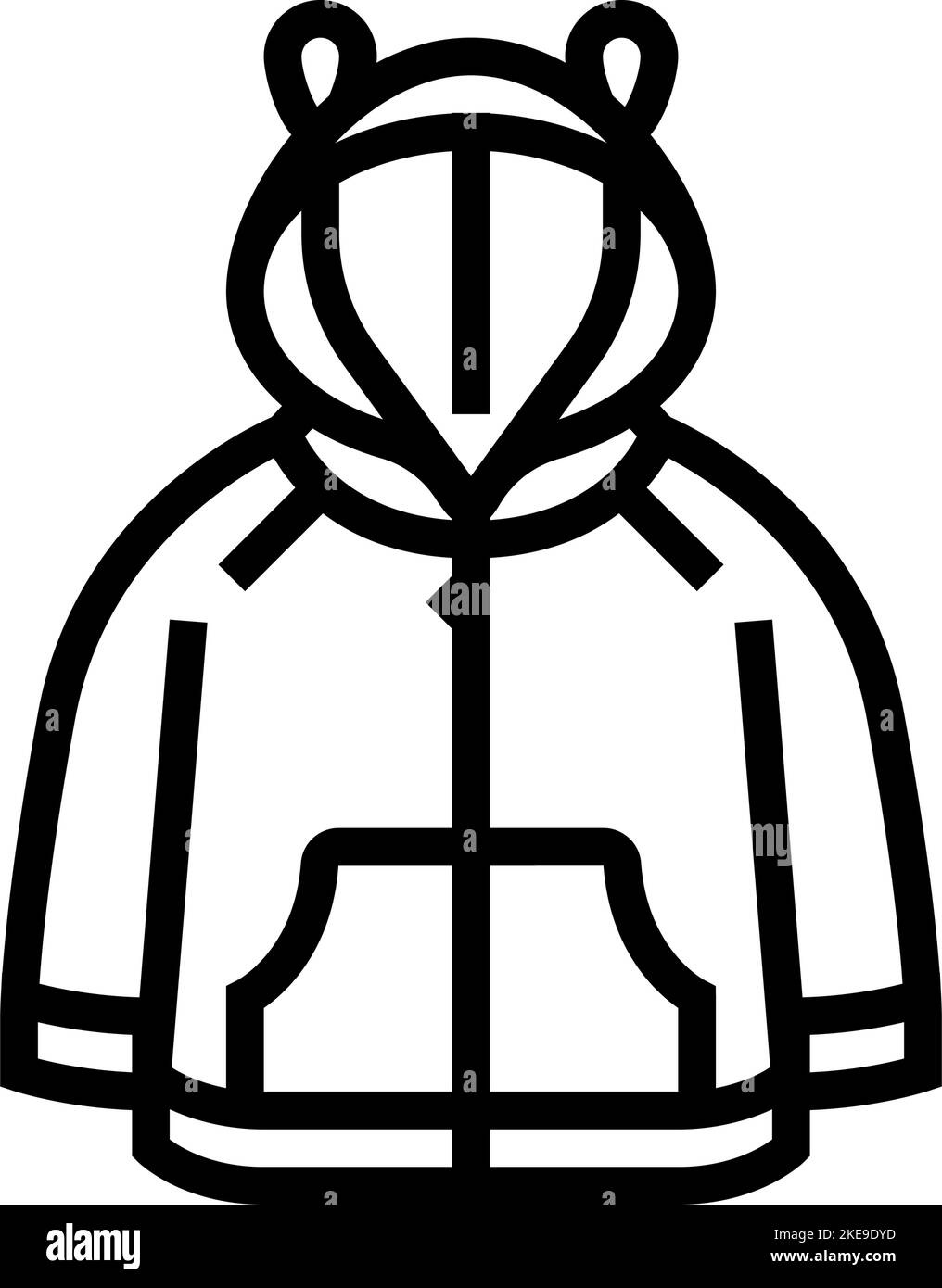 hoodie boy baby cloth line icon vector illustration Stock Vector