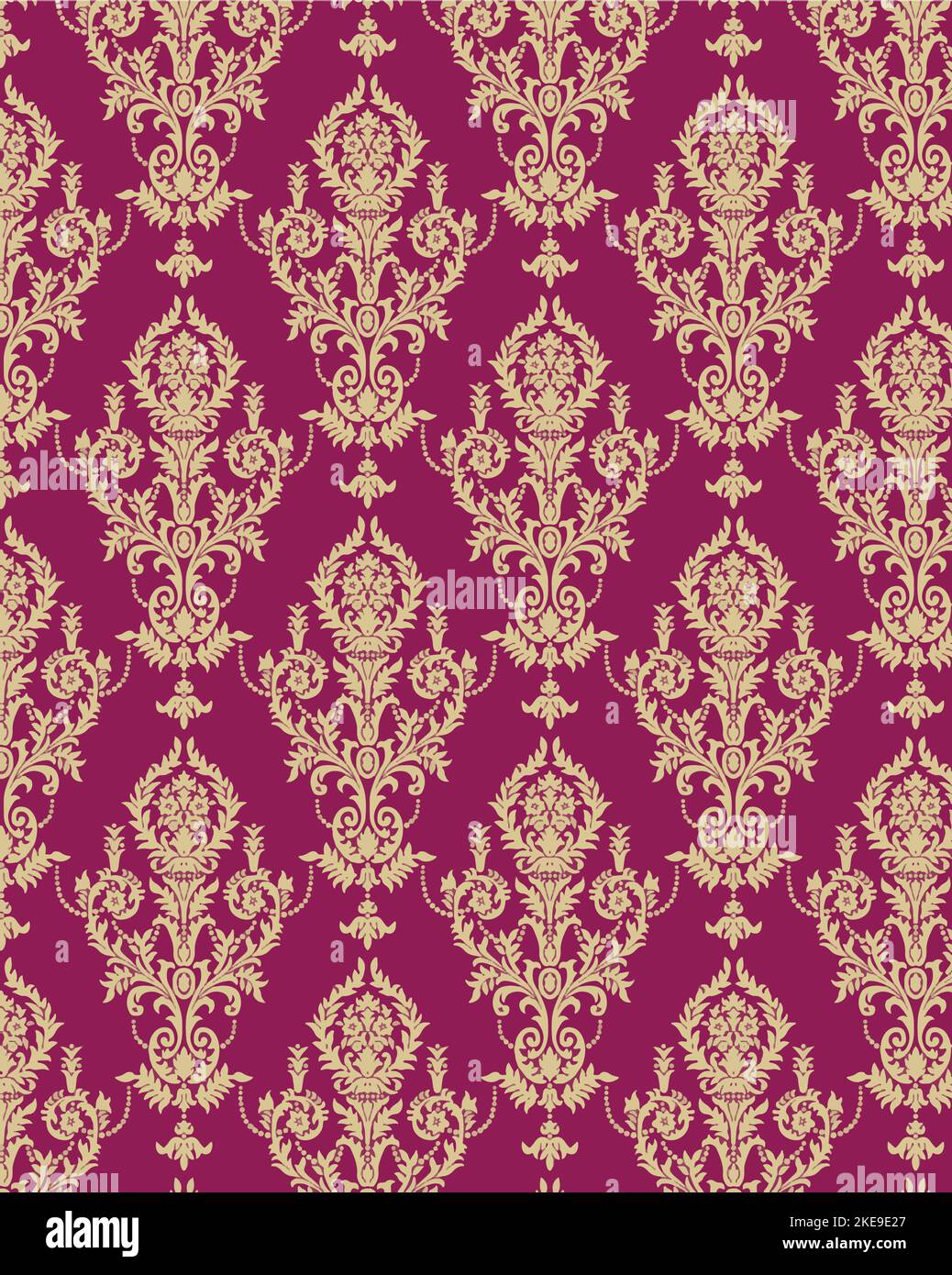 Vector Damask Seamless Pattern Background Classical Luxury Old Fashioned Damask Ornament Royal 3298