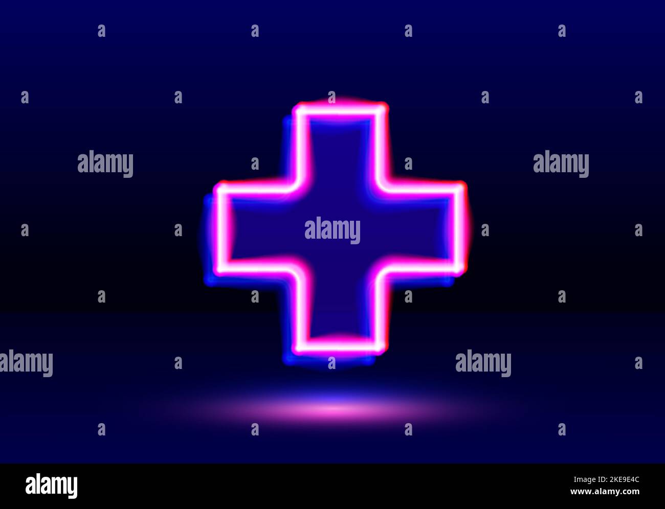 Plus neon sign in the dark room. Shiny cross emblem or icon Stock Vector Image & Art Alamy