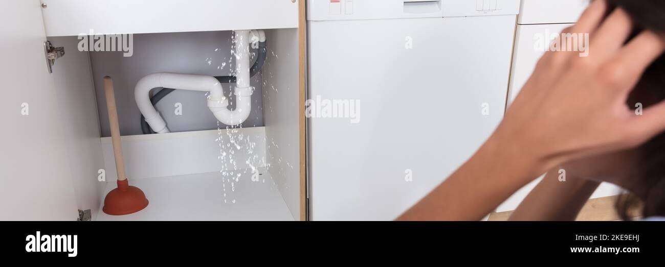 Pipe Water Leak. Broken Plumbing And Leaking Tap Stock Photo Alamy
