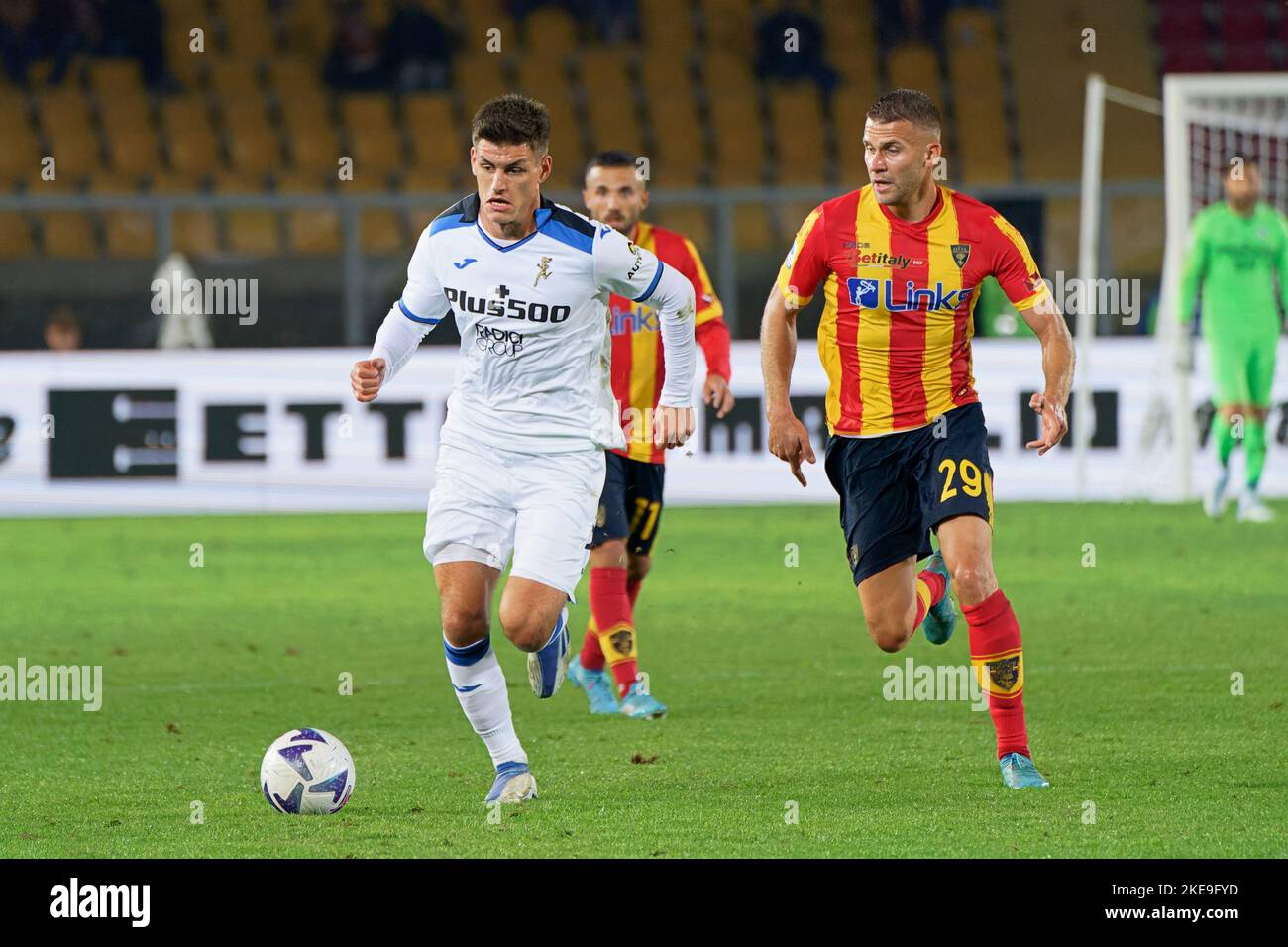 Via Del Mare stadium, Lecce, Italy, November 09, 2022, Joakim Maehle