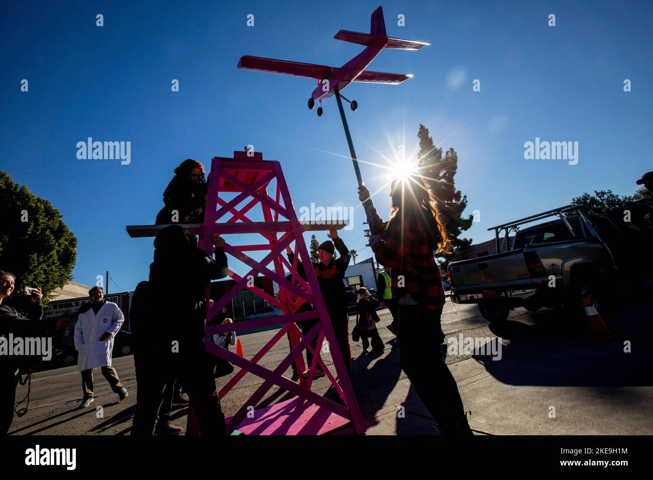 Los Angeles, Calif, USA. 10th Nov, 2022. Members of the climate