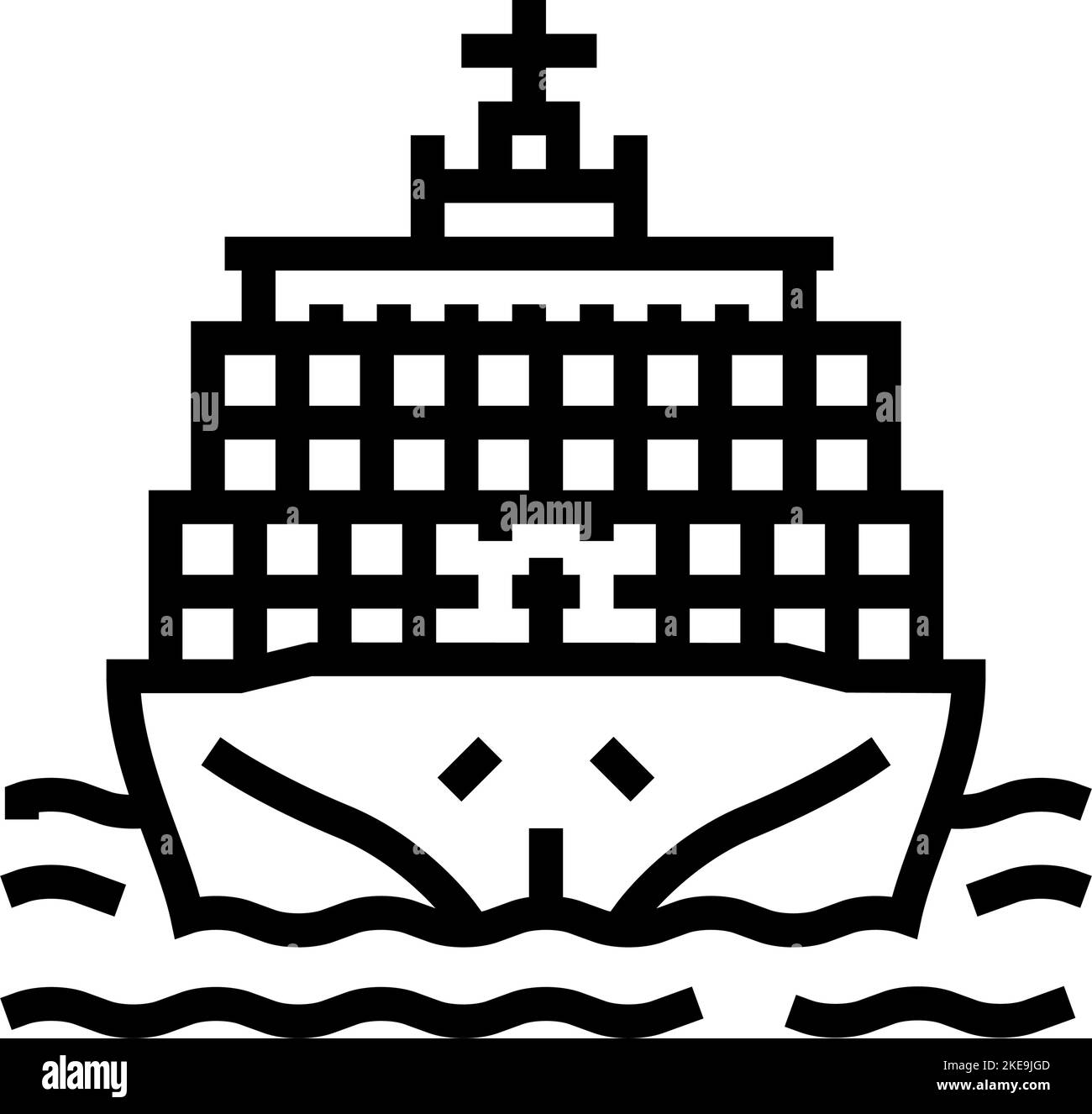 cargo transport vehicle line icon vector illustration Stock Vector ...