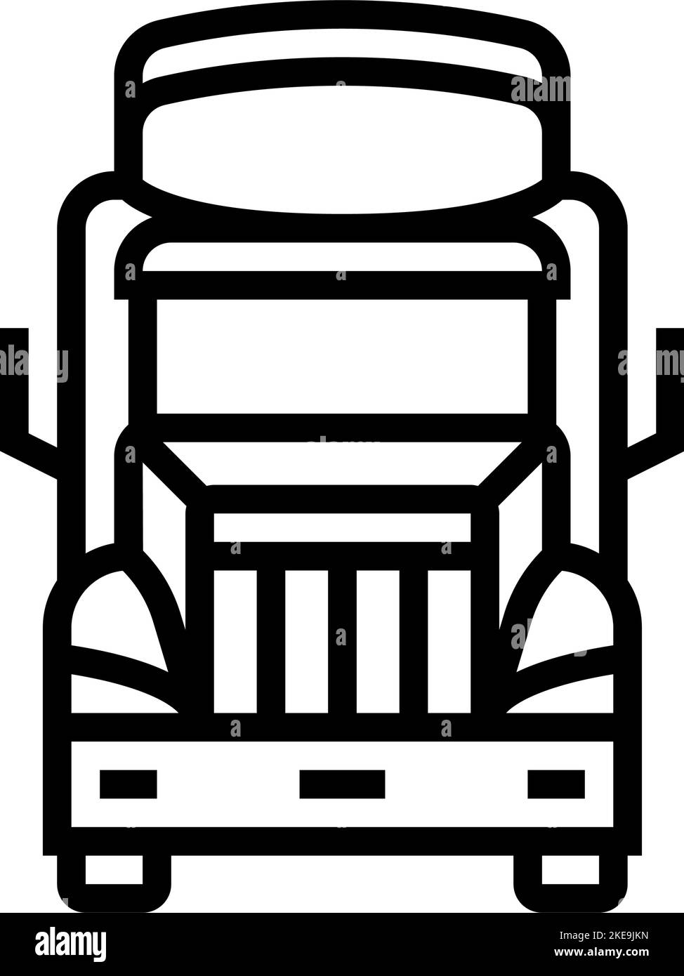 Truck Transport Vehicle Line Icon Vector Illustration Stock Vector