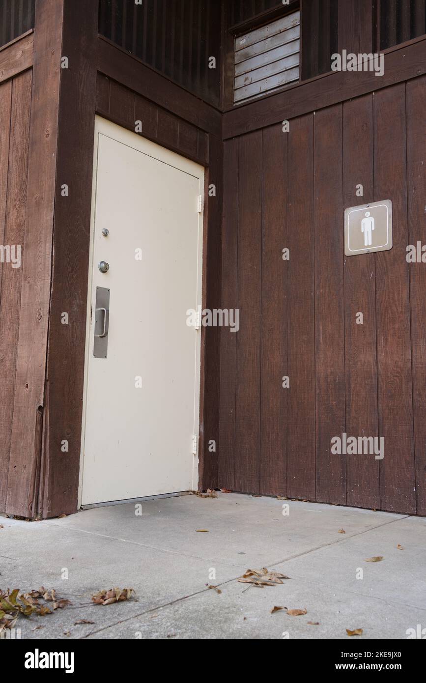 Men's Restroom Sign and Door Stock Photo Alamy
