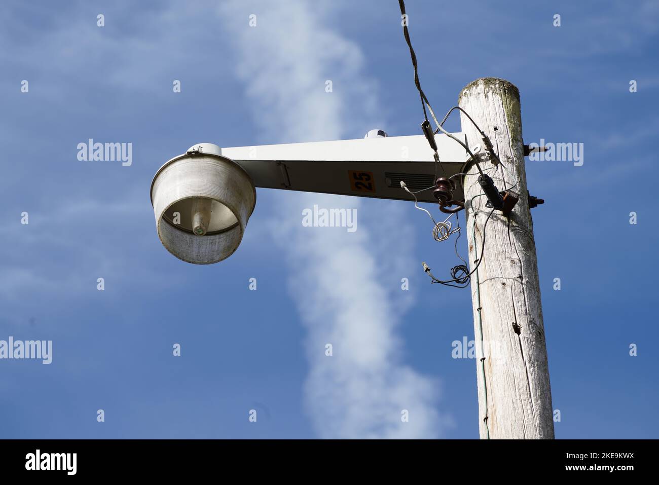 Outdoor Street Light at a Campground Stock Photo Alamy