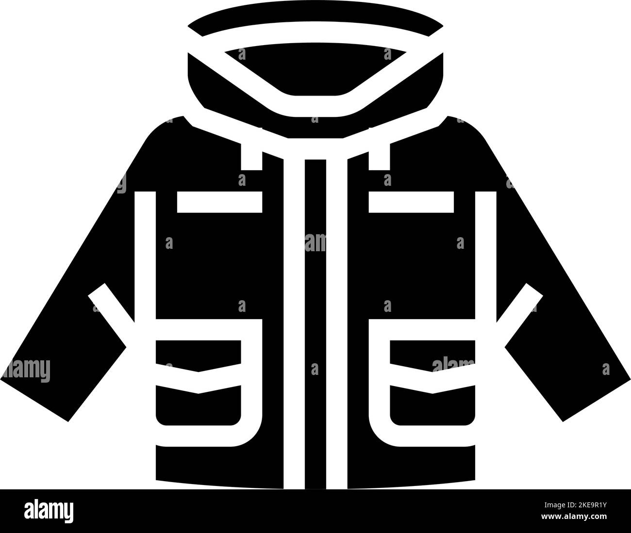 utility jacket boy baby cloth glyph icon vector illustration Stock