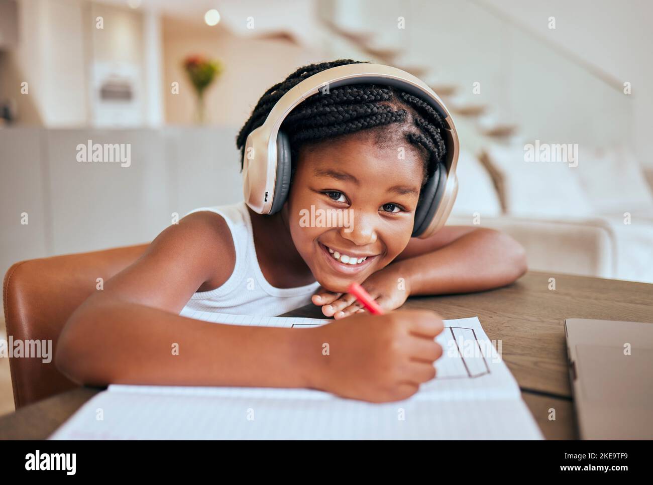 Kid with headset outlet