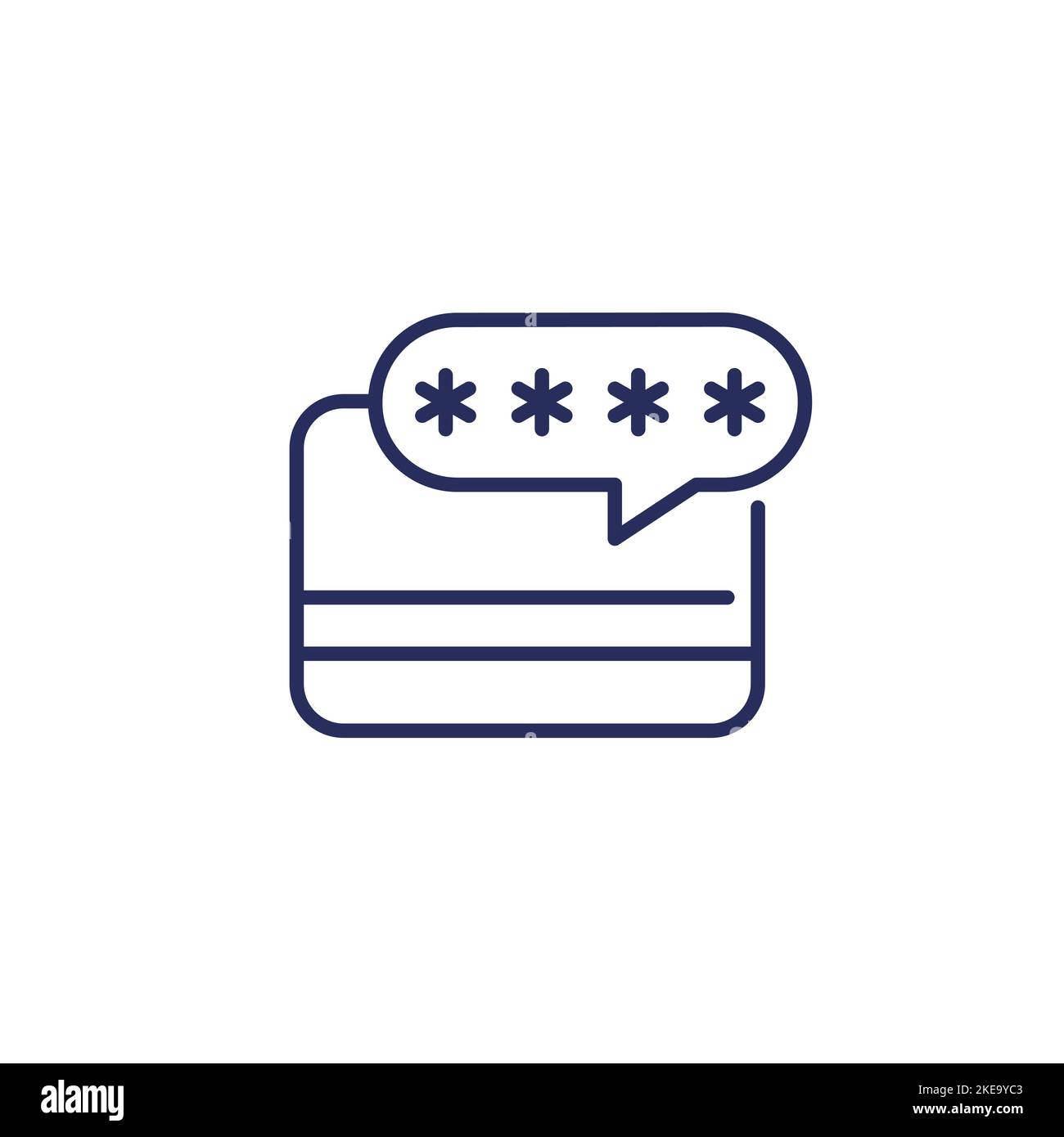 card PIN code icon, line vector Stock Vector Image & Art Alamy