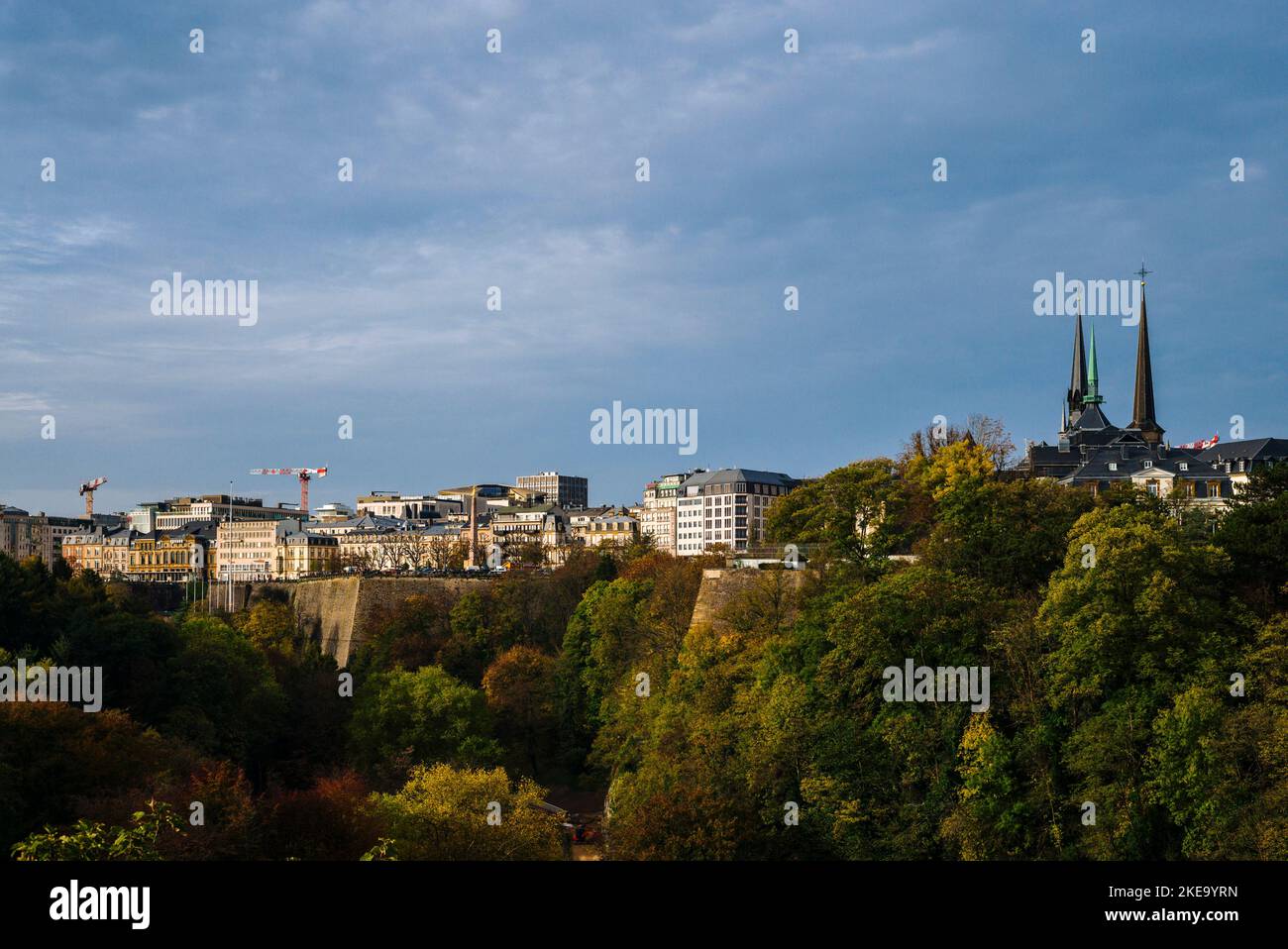 Luxembourg historic centre skyline Stock Photo
