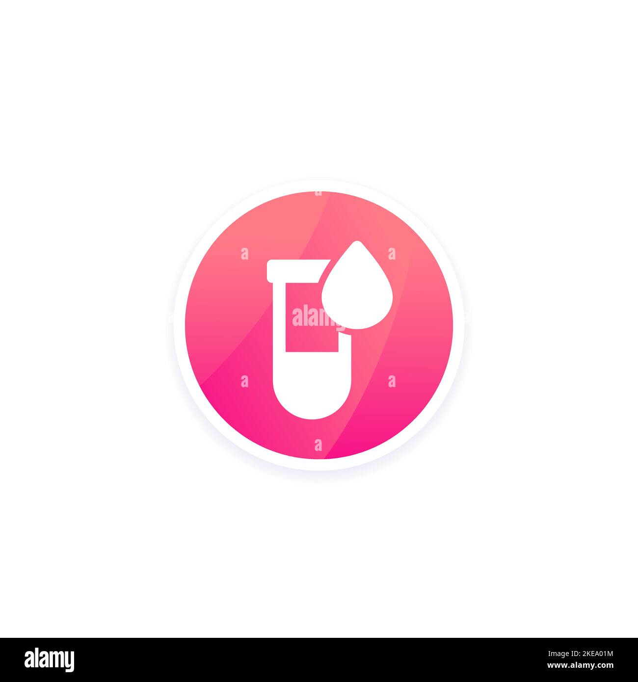 blood test icon, test-tube and blood drop Stock Vector Image & Art - Alamy