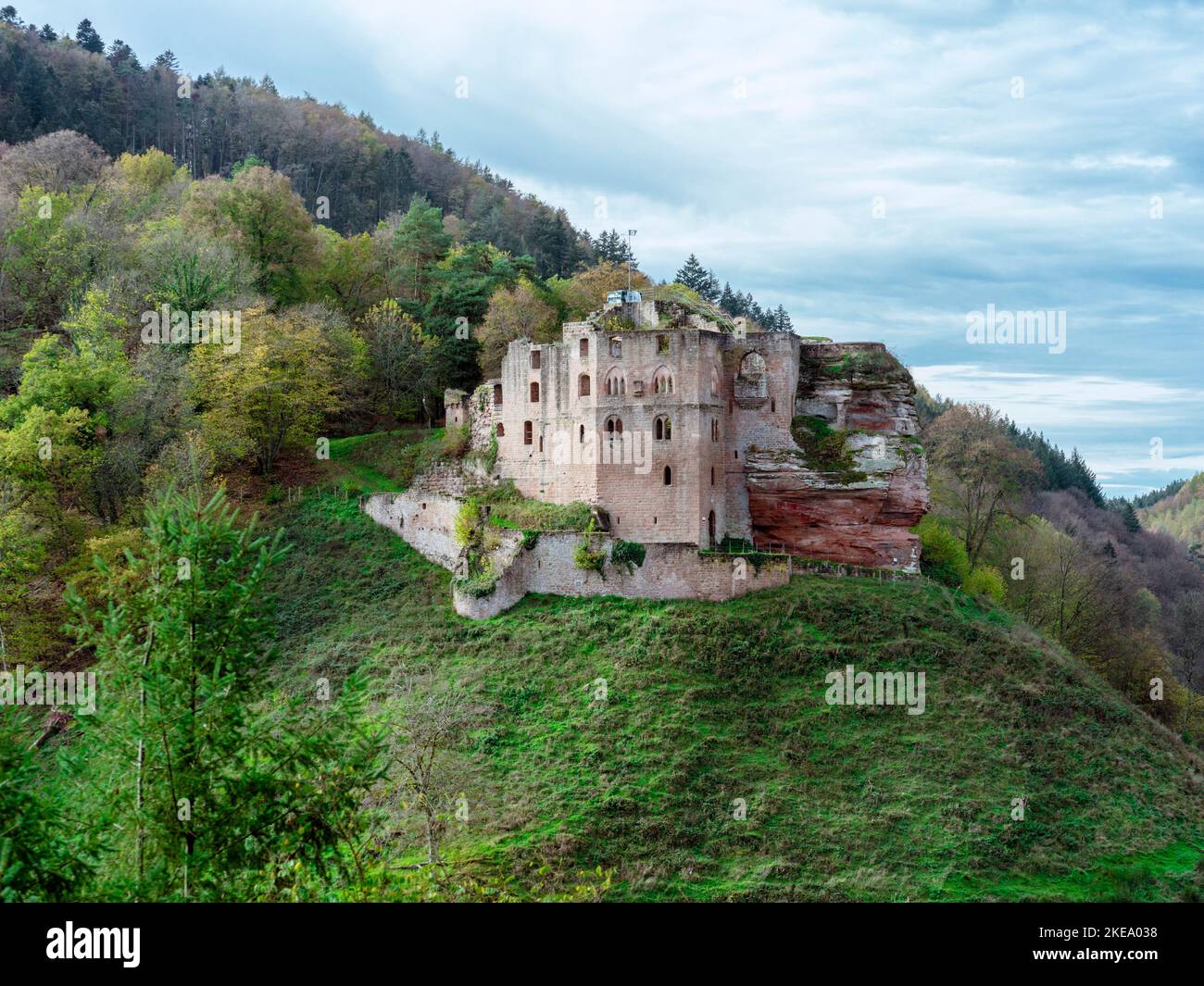 The ruin of Frankenstein Castle in Frankenstein/Germany Stock Photo Alamy
