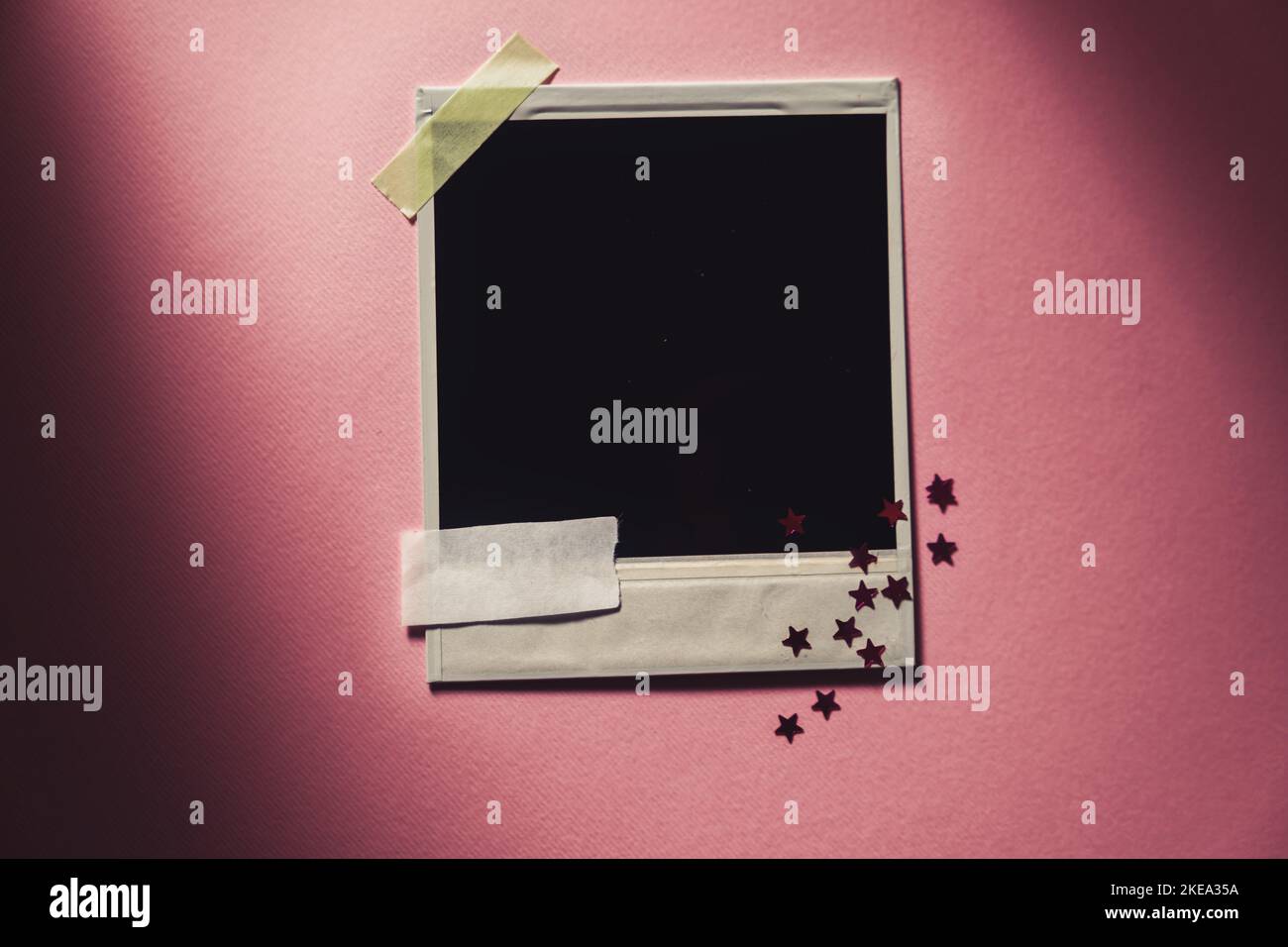 Scrap vintage photo frame. download decorative template memories with