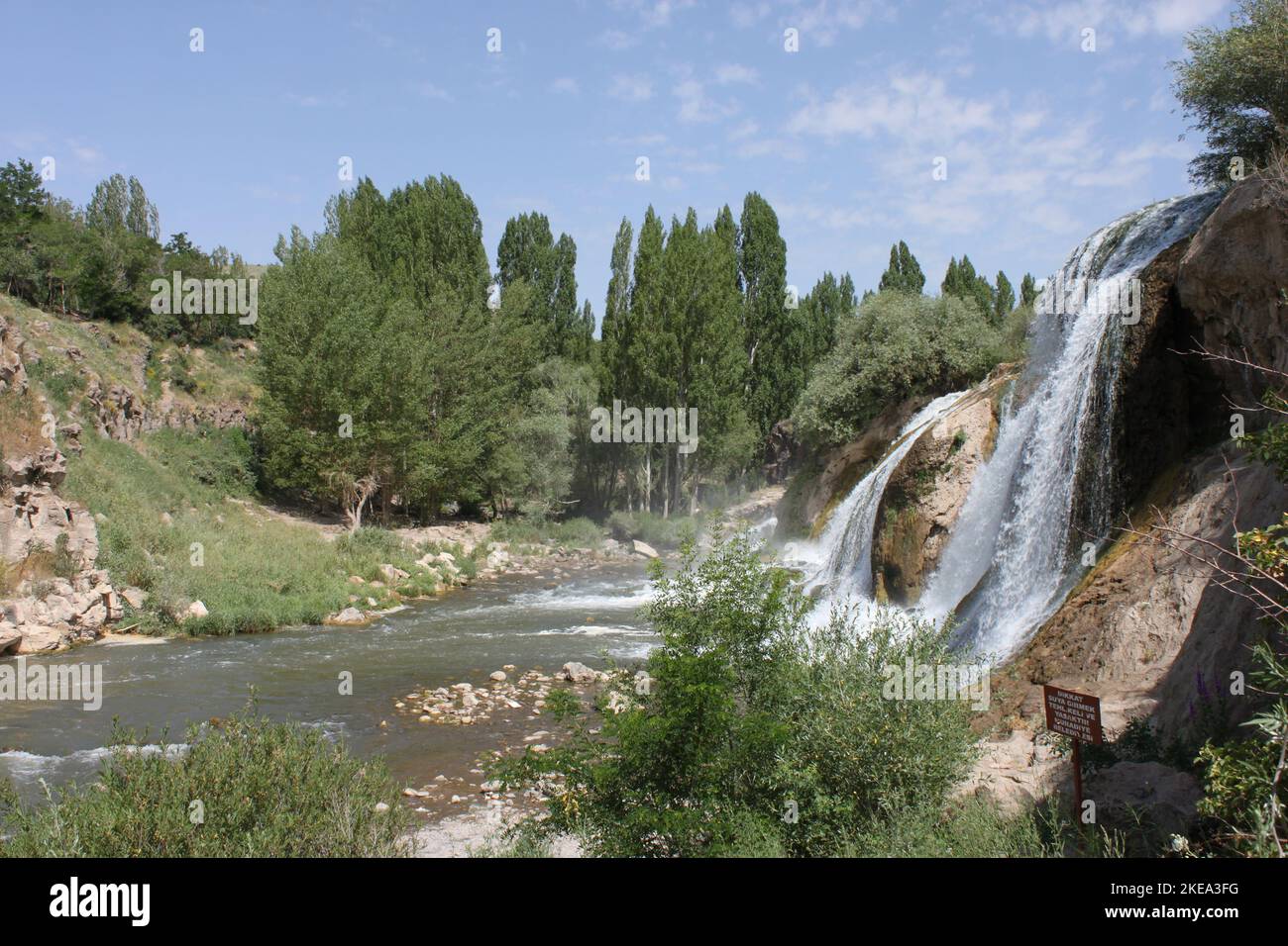 waterfall in the mountains Stock Photo - Alamy